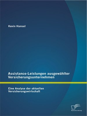 cover image of Assistance-Leistungen ausgewählter Versicherungsunternehmen